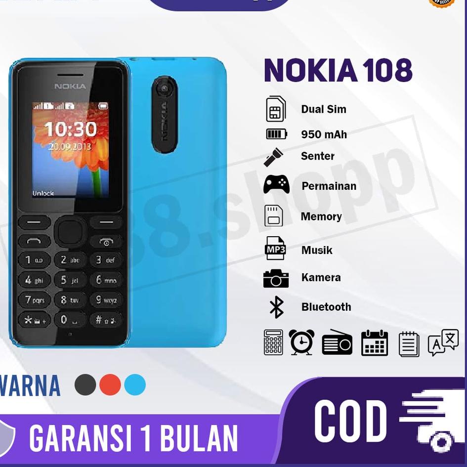 KWD.05Ja23l ▪ Nokia 108 HANDPHONE Nokia108