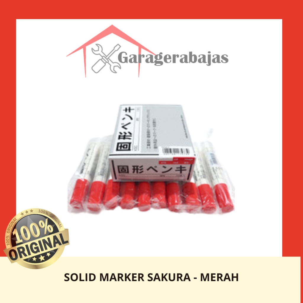 

SOLID MARKER SAKURA / SPIDOL PENANDA BESI PERMANEN - MERAH - PER PCS