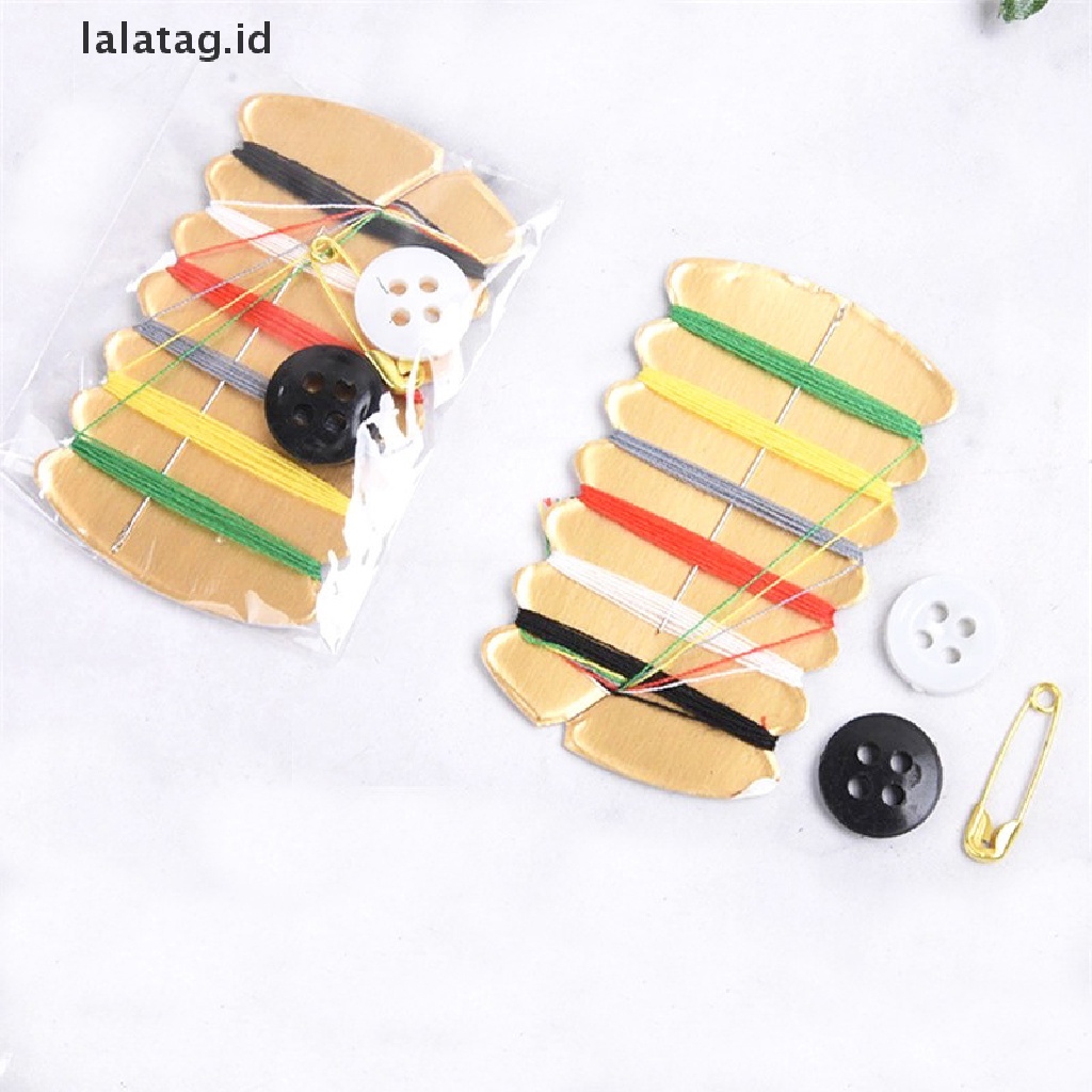 [lalatag] Kit Jahit Mini Portable Benang Tombol Pin Set Travel Household Tools Kit [ID]