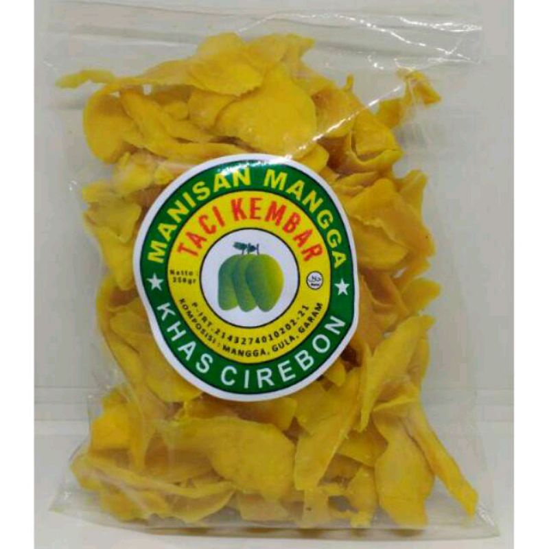 

Manisan Mangga Sisir Tanpa Gula "Taci Kembar" berat = 250 Gram Khas Cirebon
