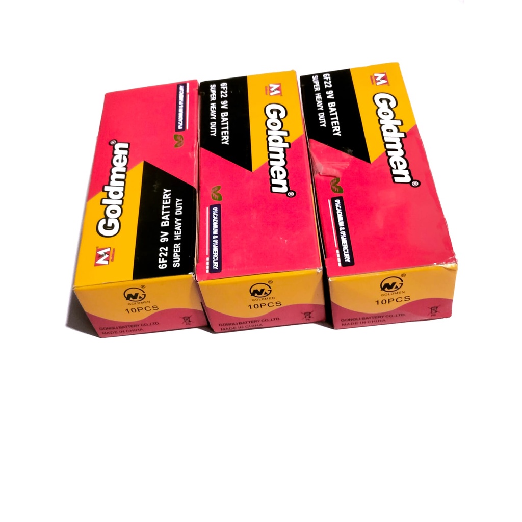 Baterai/Battery/Batere Goldmen Super Power 9V Batre 9V Goldmen Super Power baterai kotak 9 volt battery batre 9v Goldmen