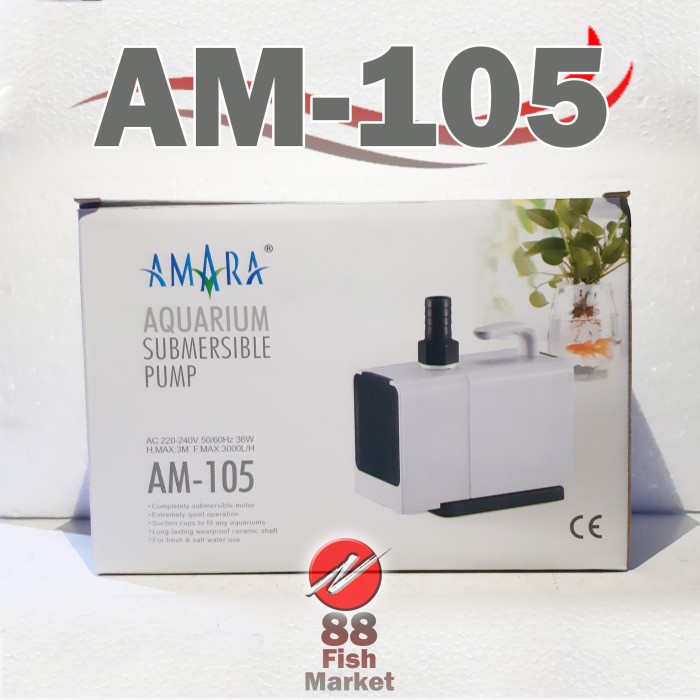 Amara Am 105 Pompa Mesin Aquarium Kolam Power Head 3000 L/H Low Watt