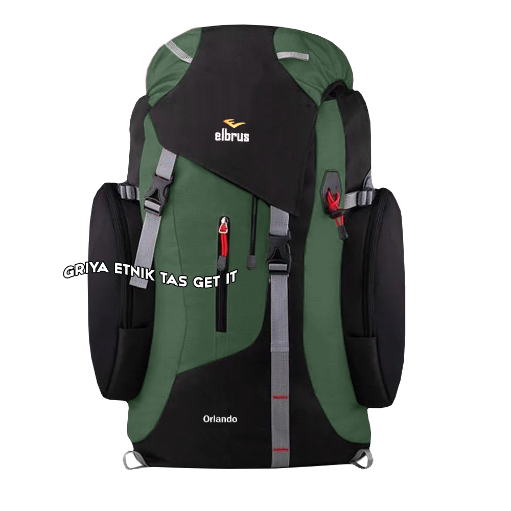 Tas Carrier 60L Keril Gunung Jumbo Ransel Camping Elbrus Orlando