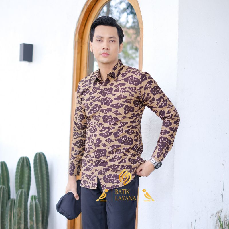 Batik Slimfit Premium Megamendung Coksu Akatsuki Baju Formal Nonformal