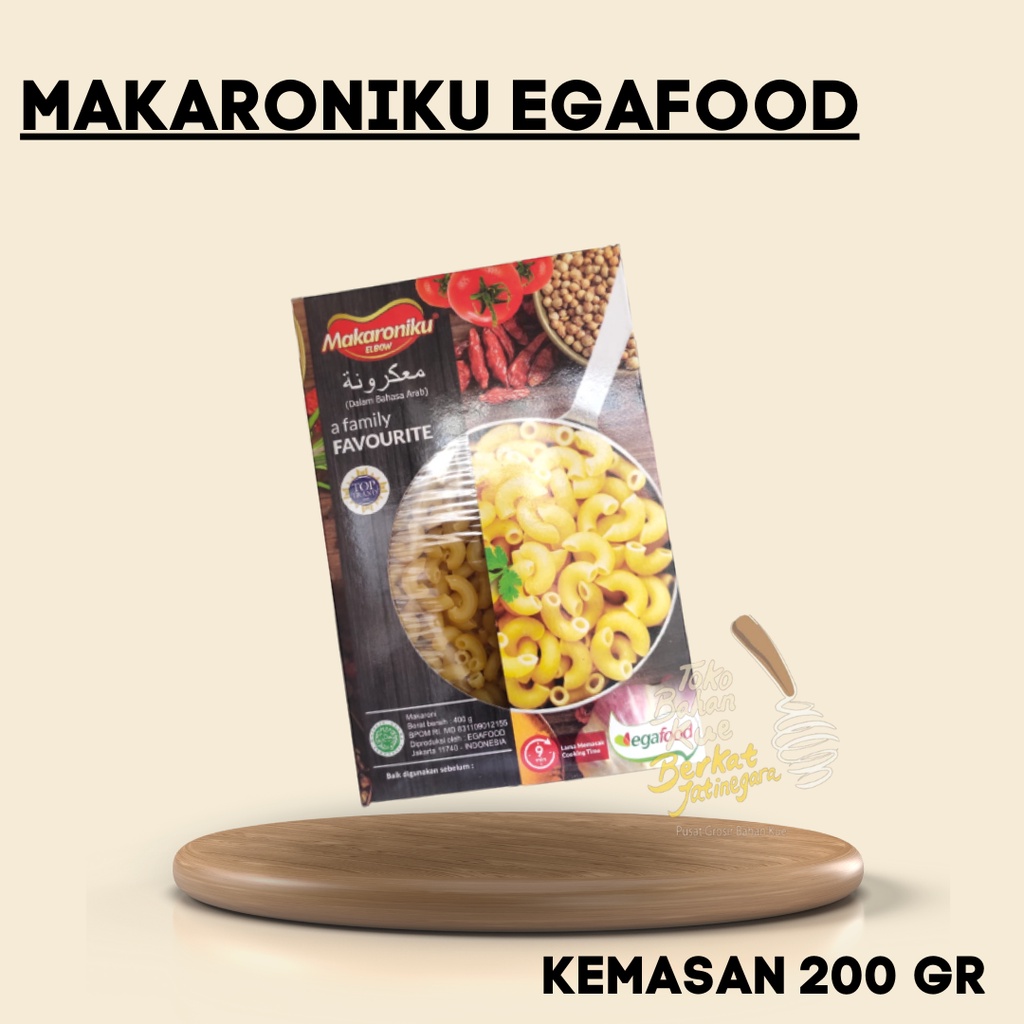 MACARONIKU EGAFOOD / MAKARONI KEMASAN 200 GRAM/ PCS