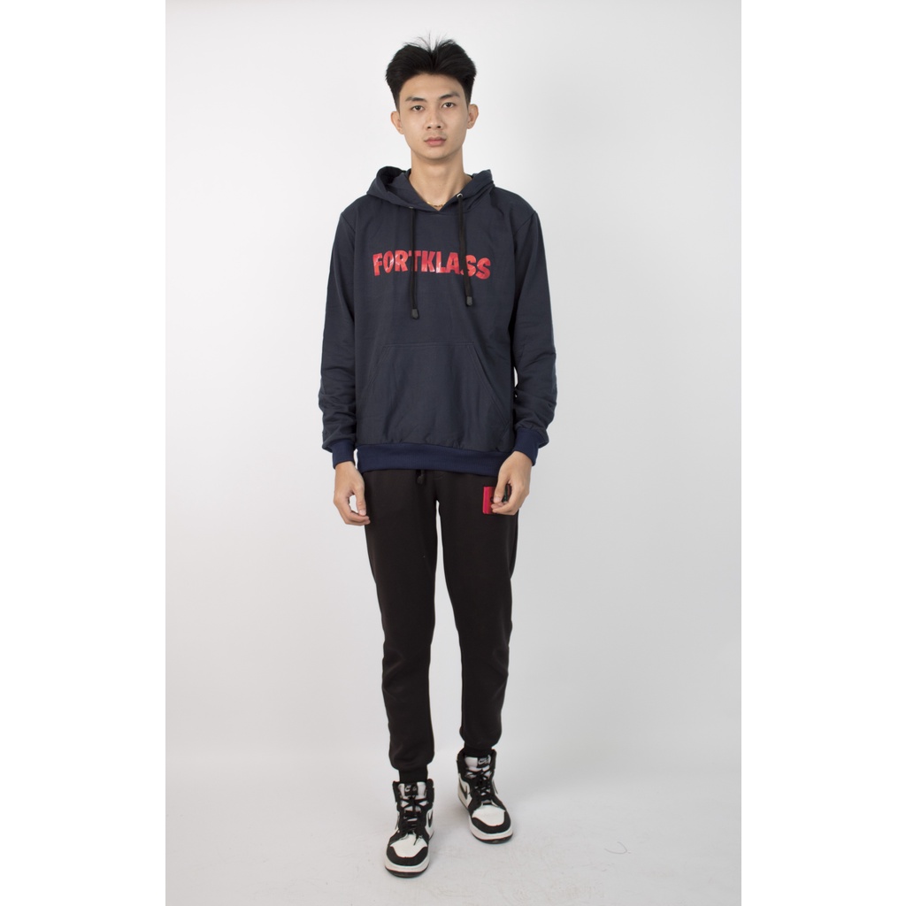 HIPNOP Hoodie Jesiel Navy Hoodie outerwear Kupluk Pria Unisex