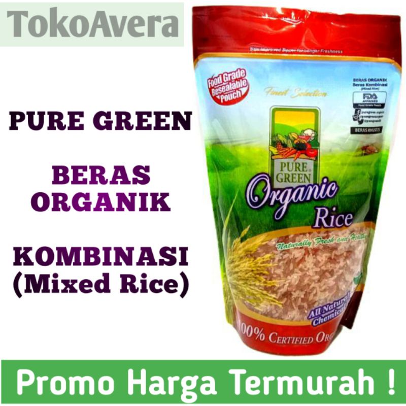 

Puregreen Beras Kombinasi Merah Putih Mixed Red and White Organic Rice