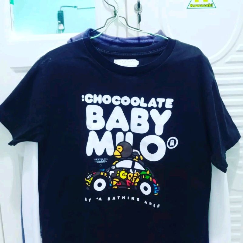 baju bathing ape baby Milo x Chocolate second