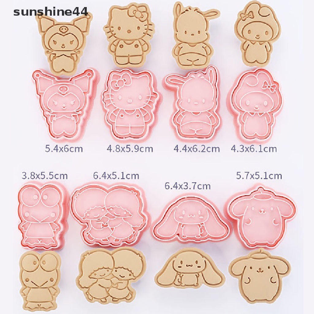 Sunshine 8Pcs/set Cetakan Biskuit Kartun Cetakan Kue Kering DIY Cookie Cake Decorag Tool.