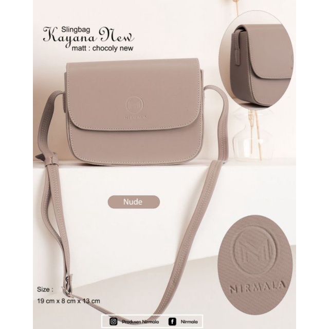 KAYANA SLING BAG BY NIRMALA BAHAN CHOCOLY ANTI AIR WATERPROOF PREMIUM