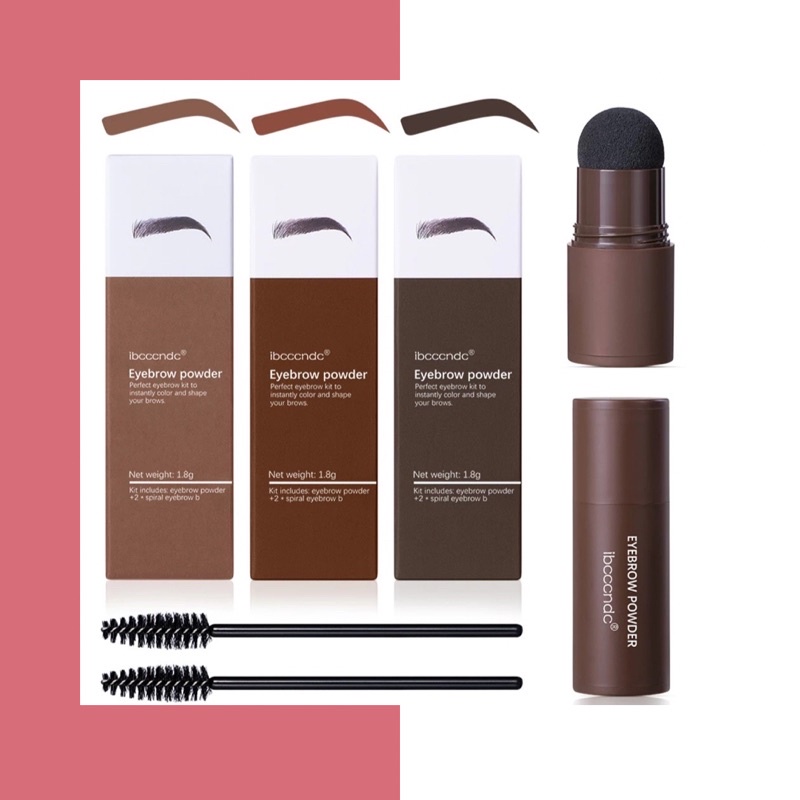 ibcccndc Eyebrow Powder Cetakan Alis Instan Eyebrow Stamp Alis Stempel Alis Waterproof dengan 10 Model alis