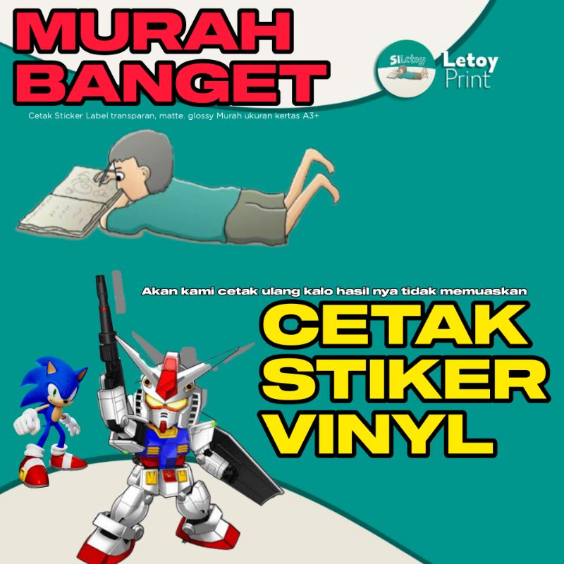 

Cetak Sticker Label transparan, matte. glossy Murah ukuran kertas A3+