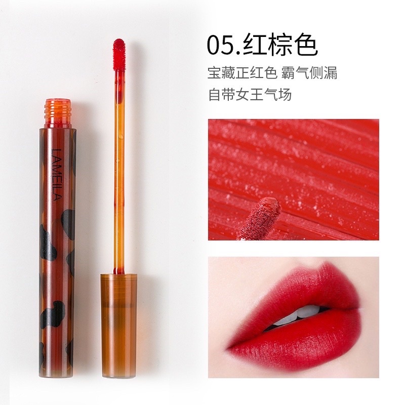 Lameila Lip Glaze Tahan Air Sweat Proof Anti Lengket 6 Warna New 1046