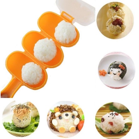 Rice Ball Shaker Bento / Cetakan Nasi Kepal Bulat FREE Centong Nasi