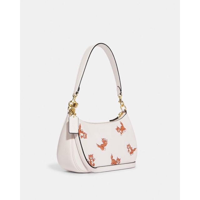 Coach Teri Shoulder Bag With Dancing Kitten Print (CC777)