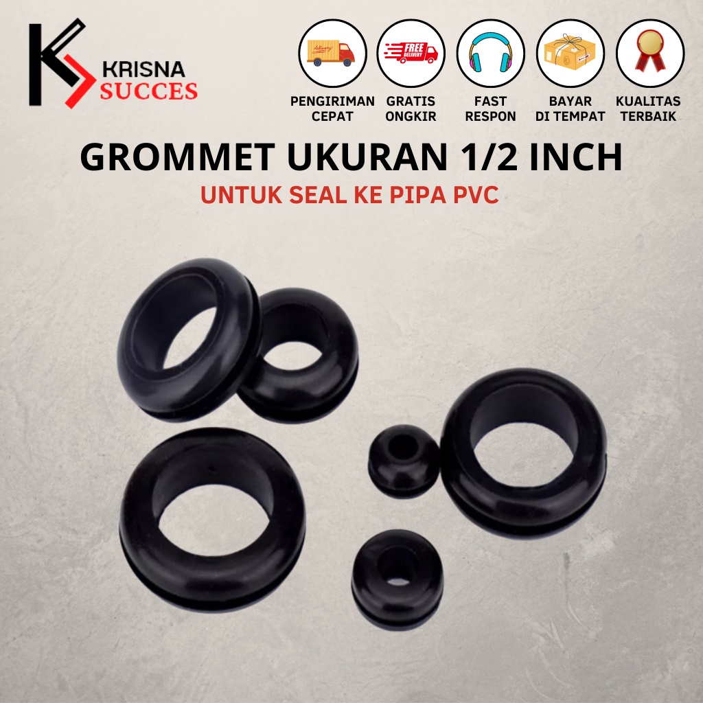 GROMMET 1/2" INCH 22 MM GROMET SEAL KARET DUTCH BUCKET HIDROPONIK PVC KRISNASC