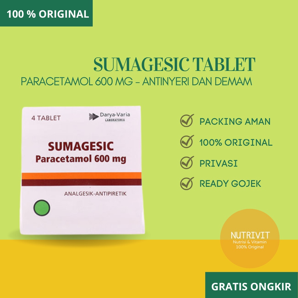 SUMAGESIC PARACETAMOL 600MG