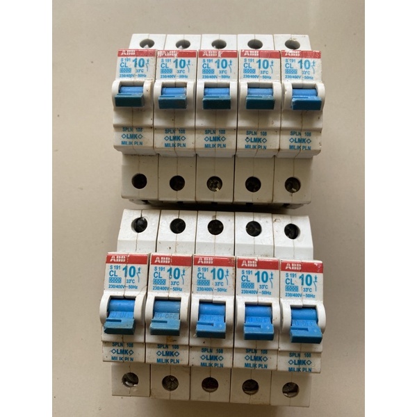 MCB PLN ABB type s191 CL 10A 1p