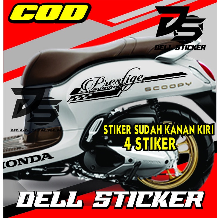 STIKER SCOOPY LIST STRIP MINIMALIS cutting sriker motor scoopy prestige stylish / scoopy 2017-2022