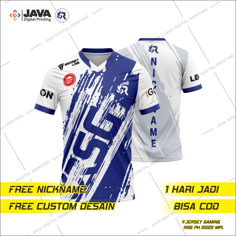 Jersey KAOS BAJU RSG PH 2022 MPL PH TERBARU FREE NICK NAME
