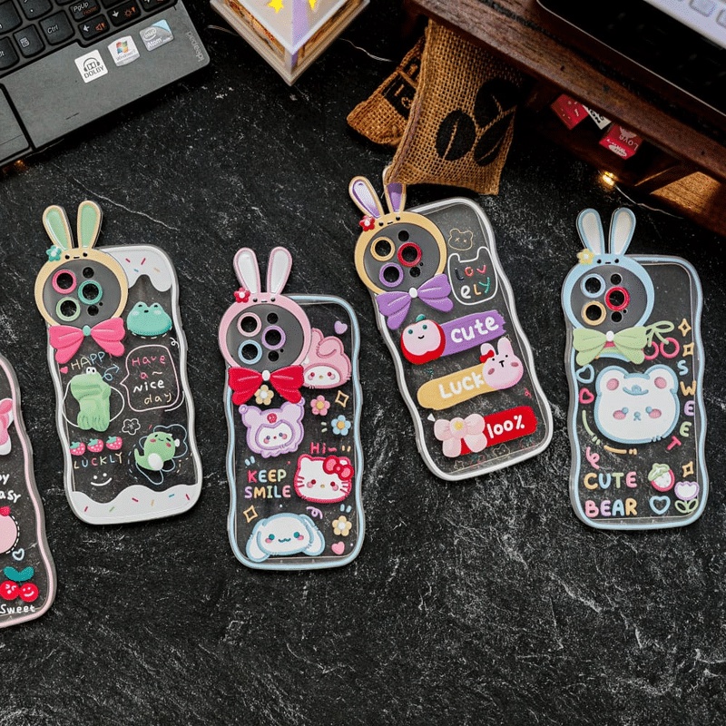 CASE RABBIT 3D MOTIF IMUT CASING HP FOR IPHONE  13 PRO 13 12 PRO MAX 12 PRO 12