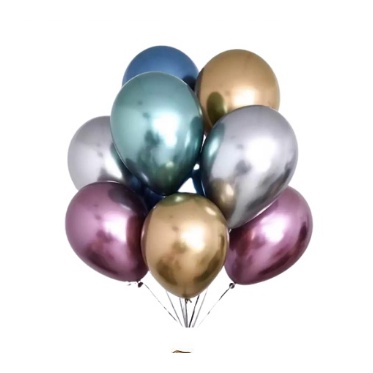 Balon latex warna metalik / balloon latex Chrome 10 inch (per pcs)