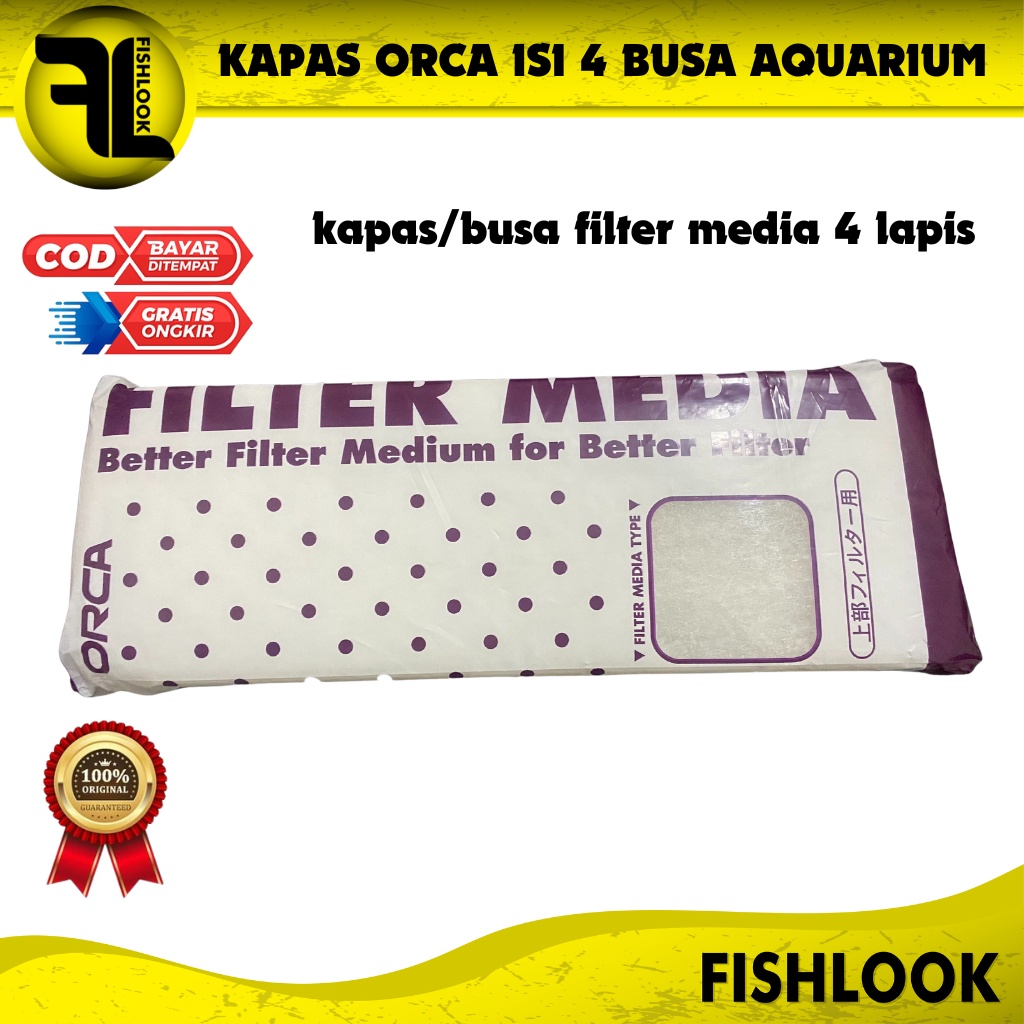 Orca filter media aquarium kapas filter 4 lapis tebal high quality