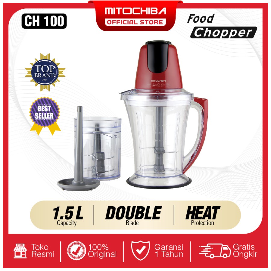 Mitochiba Food Chopper Blender Multifungsi CH 100 RED
