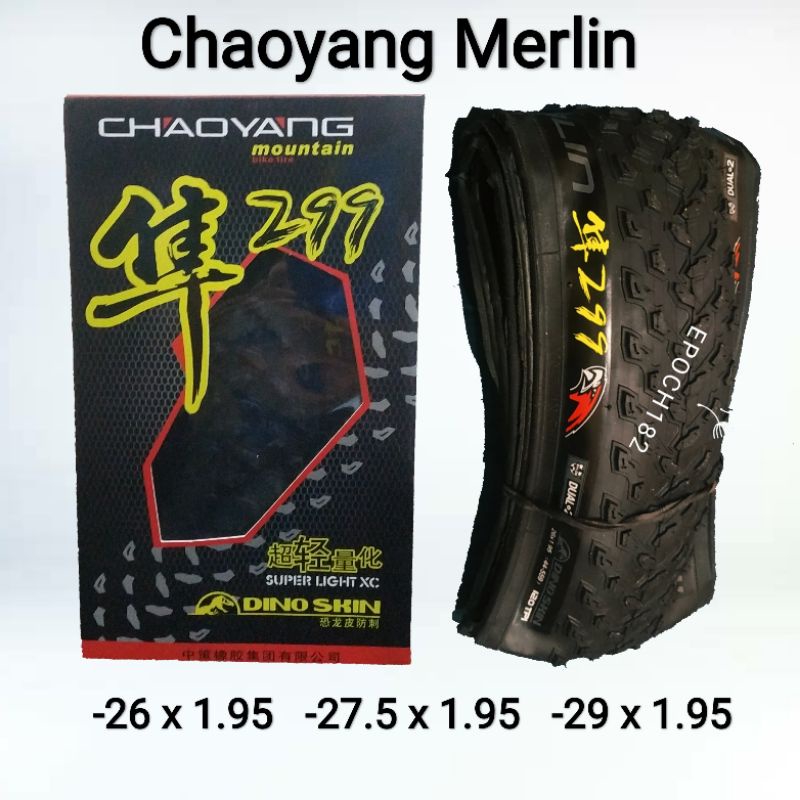 Ban Luar Sepeda Chaoyang Merlin 26 x 1.95, 27.5 x 1.95 & 29 x 1.95 Kevlar Ultralight