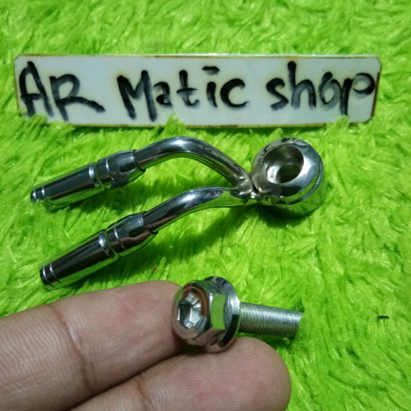 Gantungan barang cagak 2 + baut pb 2 Kunci. bahan besi full CHROME breket pengait barang new model quality premium