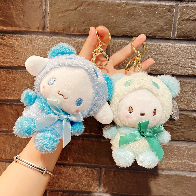 KEYCHAIN GANTUNGAN KUNCI  MELODY CINNAMOROLL KUROMI POMPOMPURIN POCHACCO DOG HELLO KITTY HOODIE