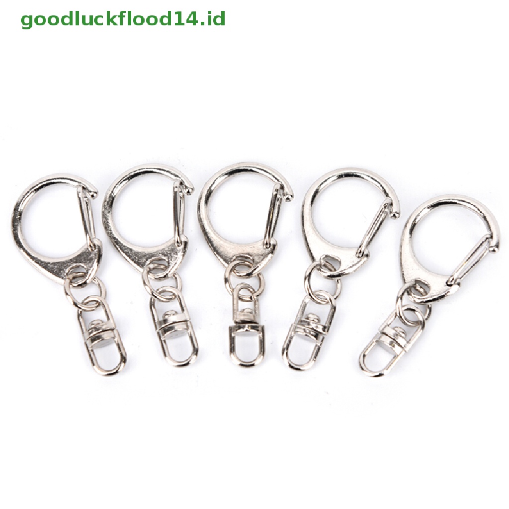 [GOOGFOUR] 10 Pcs DIY Dipoles Perak Keyring Keychain Split Ring Pendek Rantai Key Rings [TOP]