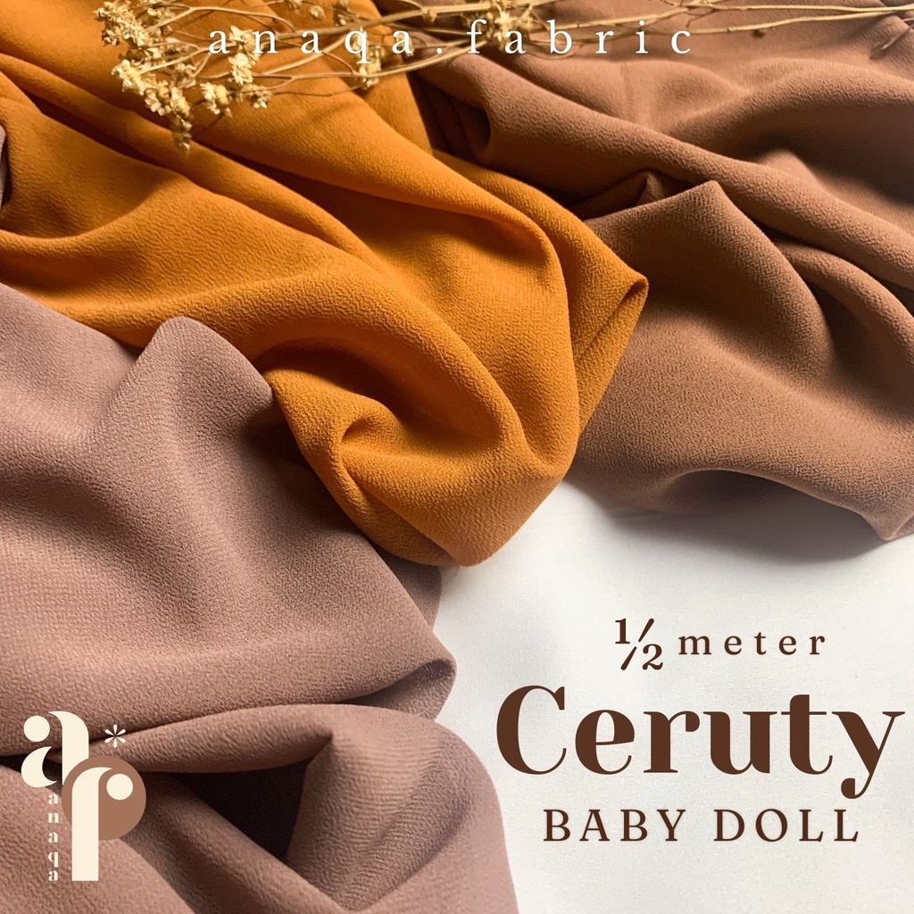 ½ Meter Kain Ceruti / Ceruty Baby Doll PREMIUM