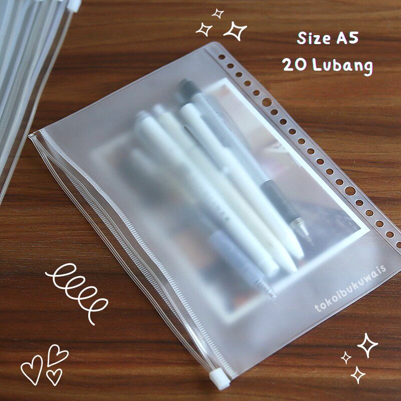 

A5 ZIPPER POCKET KANTONG PENYIMPANAN UANG SERBAGUNA 20 LUBANG