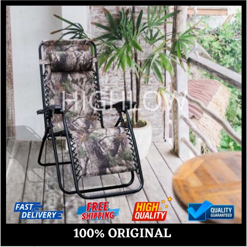 Jual Soleil Kursi Lipat Kursi Santai Recliner Zero Gravity Camo Kursi