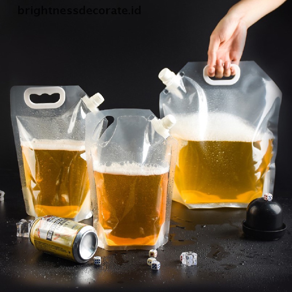 [Birth] 1pc1/1.5/2.5/5.5/10l Reusable Bening Kantong Minum Drink Flasks Liquor Bag [ID]