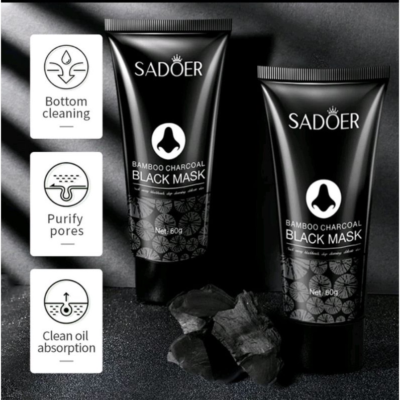 Masker komedo SADOER Black Mask charcoal berkualitas