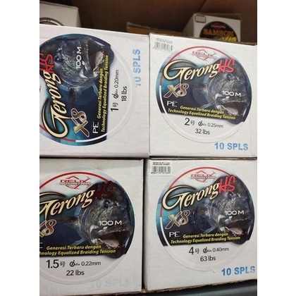 Senar Braid Pe Relix Nusantara Gerong Hs 100 M Ukuran Pe 1