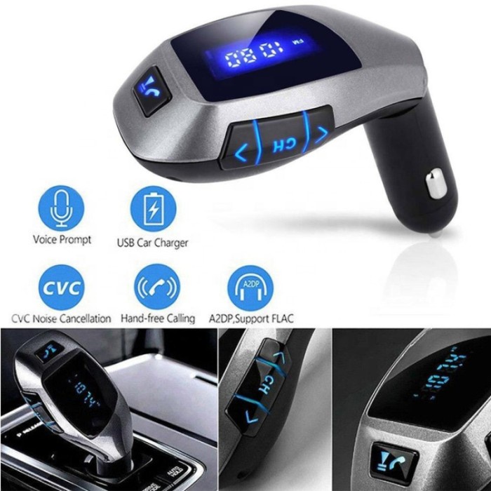 X5 Wireless Car Kit MP3 Player Bluetooth FM Transmitter Charger USB