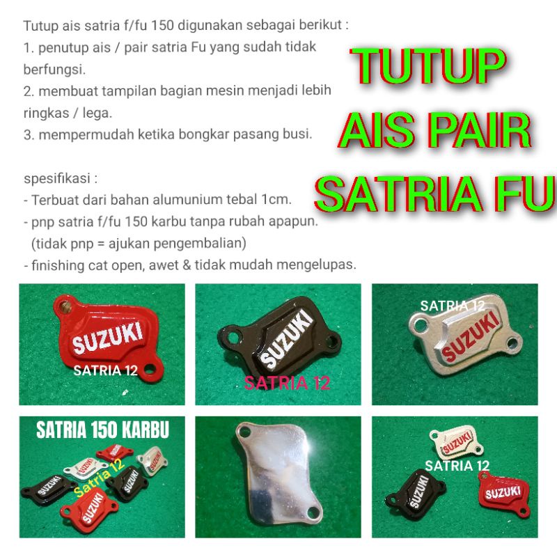 Tutup pair fu tutup ais fu tutup ais pair fu satria 150  karbu
