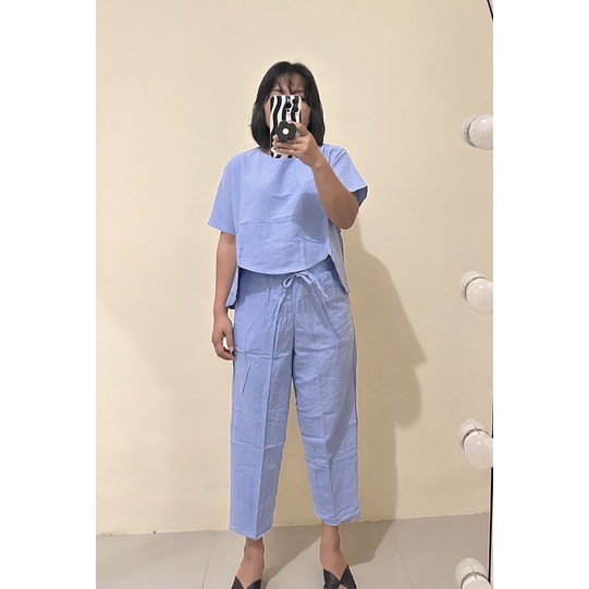 SETELAN WANITA SET CELANA WANITA SETELAN MURAH SETELAN POLOS SETELAN LINEN