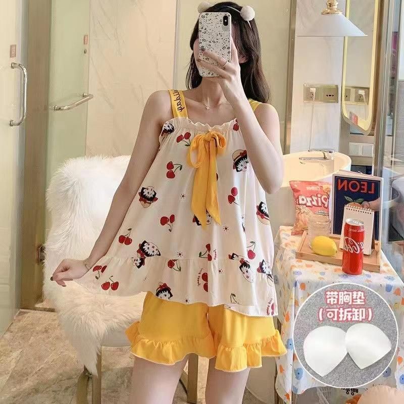 Piyama wanita tali satu import/baju tidur wanita import+busa/Piyama murah/Piyama wanita