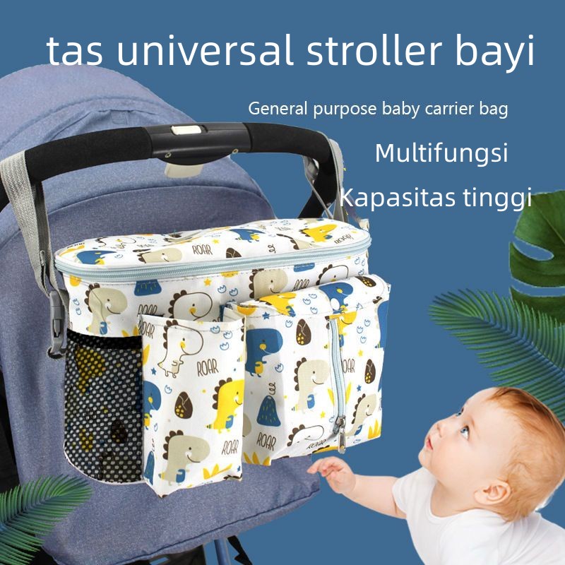 Stroller Organizer Tas Penyimpanan bayi Aksesoris Stroller Bayi Lucu Tas Travel Storage