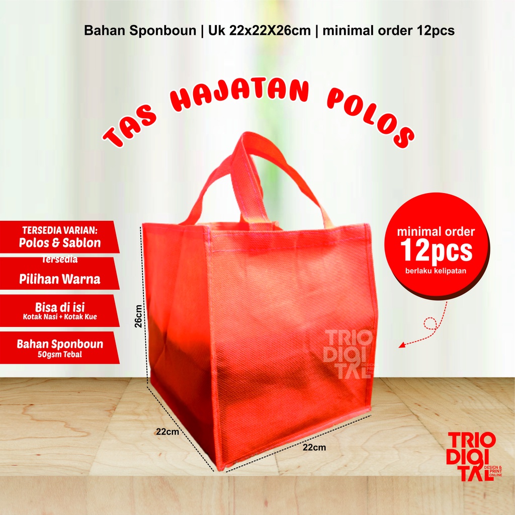 

Tas Hajatan Kotak Nasi | Tas Ultah | Tas Aqiqah Sponboun sablon