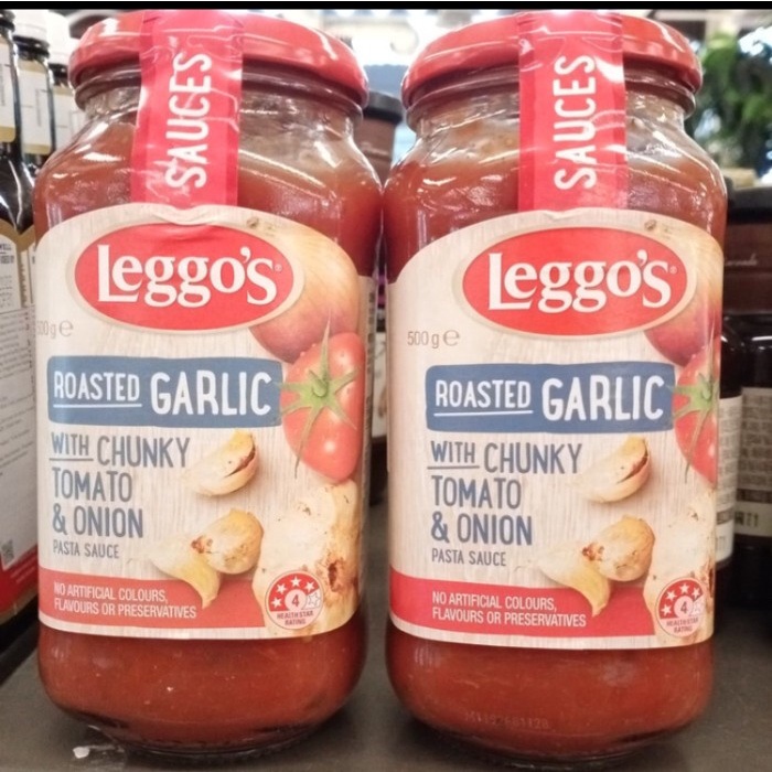 

Leggo's roasted garlic with chunky tomato & onion pasta sauce 500gr