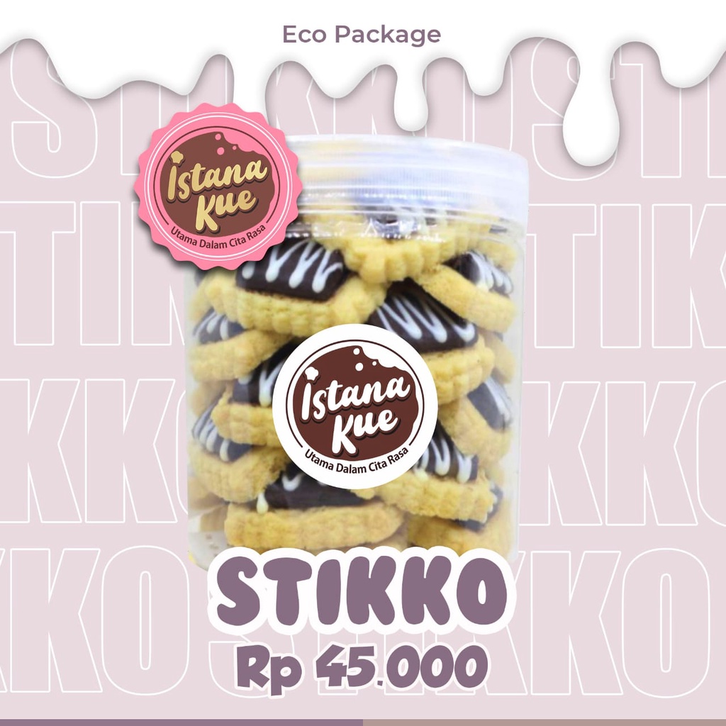 

ISTANA COOKIES kuker kue kering lebaran coklat stick UK 250 GR