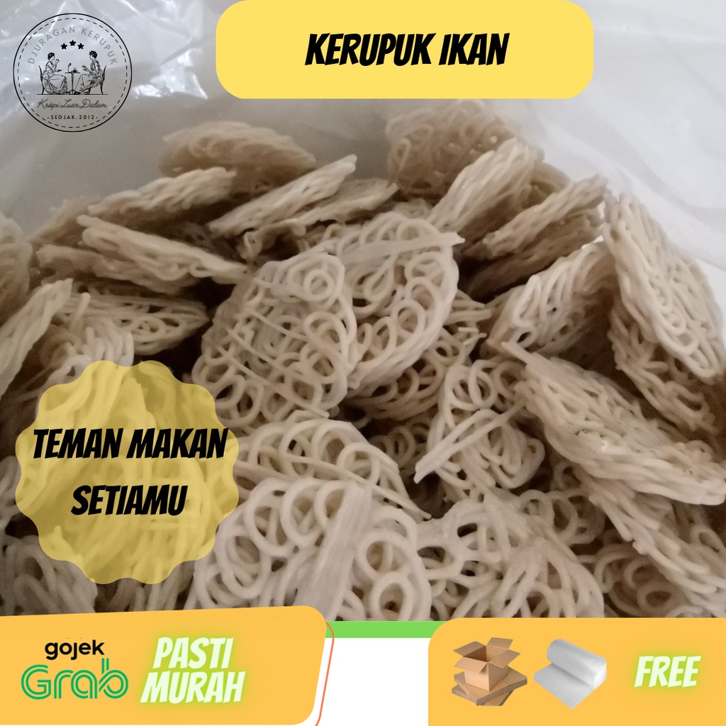 

TERMURAH Kerupuk Rantai Putih Mentah Rasa Ikan-Kerupuk Mentah 250gr