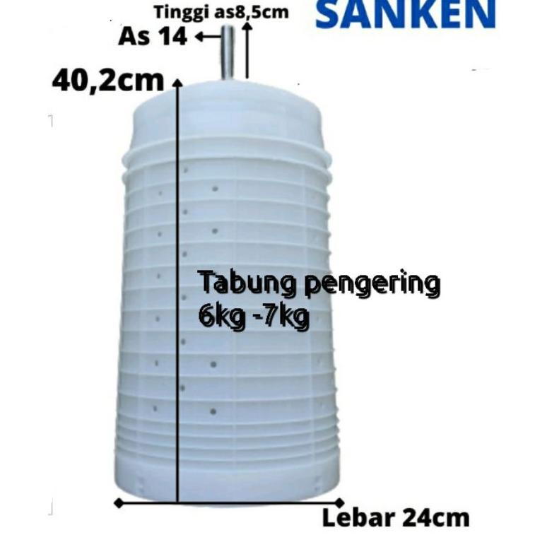 tabung pengering mesin cuci 6kg-7kg 2tabung  + ring diameter 24cm as 14mm original 50a
