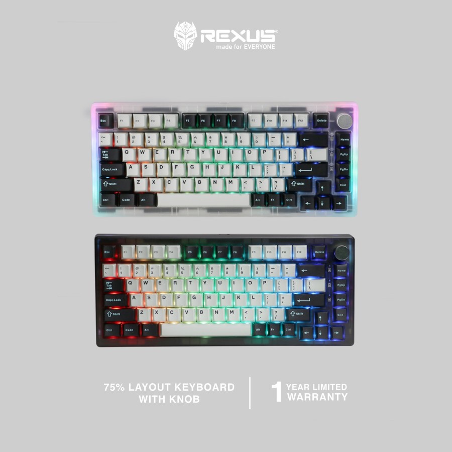 Keyboard Gaming Rexus Daxa M82X Ultimate Gasket Mount Wireless South Facing PCB