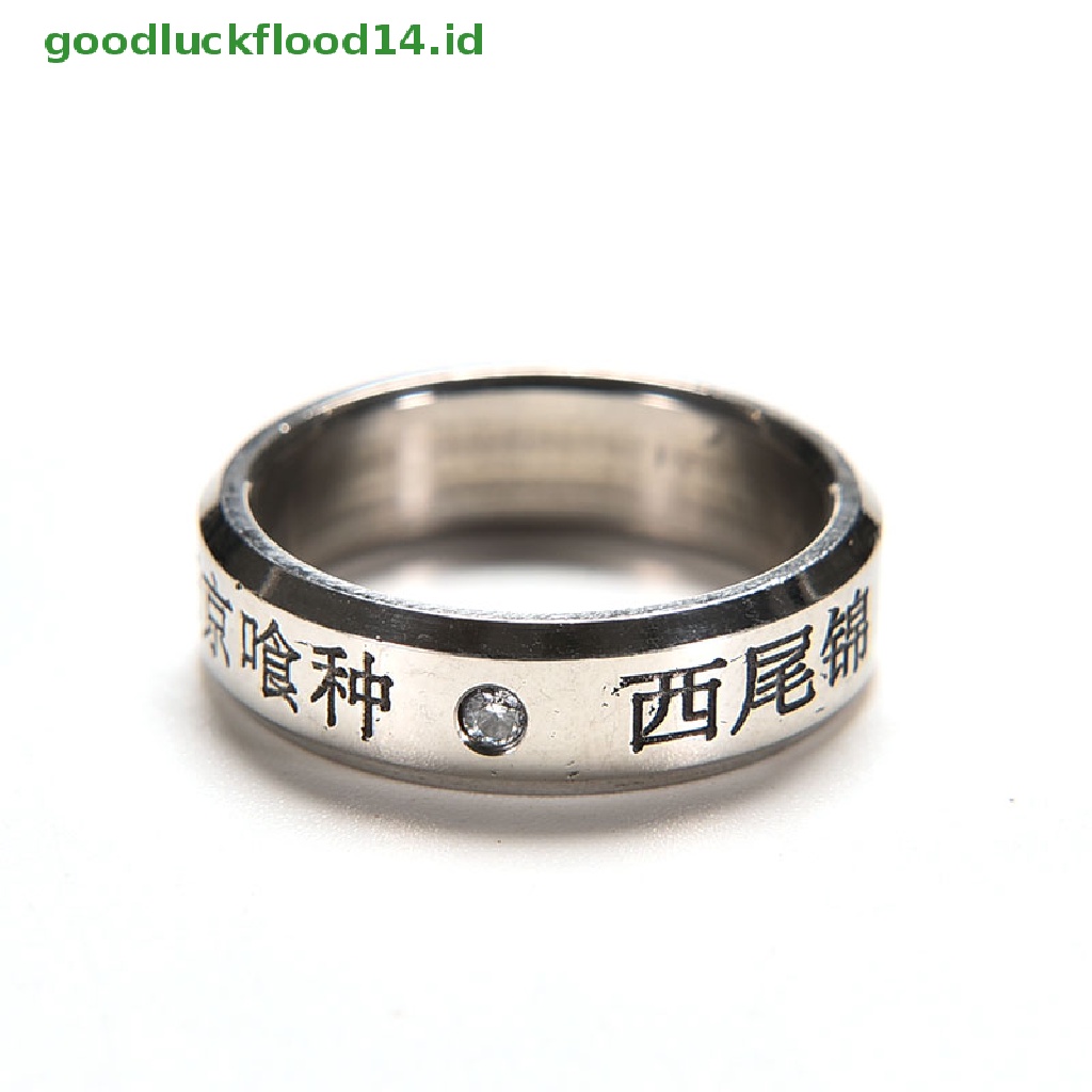 [GOOGFOUR] 1pcs Cosplay Anime Untuk Tokyo ghoul Ken Kaneki Titanium steel ring rings [TOP]